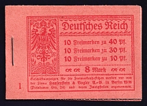 1921 Booklet with stamps of Weimar Republic, Germany in Excellent Condition (Mi. MH 14.1 A, CV $300)