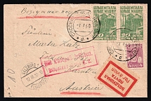 1930 (25 Jun) USSR Syas - Moscow - Berlin - Salzburg, Airmail cover, flight Moscow - Berlin, Berlin - Salzburg (Muller 16 and 341 CV $850)