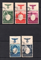 1943 General Government, Germany (Eagle on the Field, Full Set, Canceled)