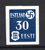 1941 30pf Occupation of Estonia, Germany (Mi. 3yU, IMPERFORATED, CV $200, MNH)