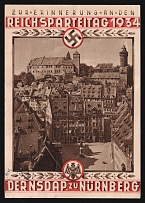 1934 (6 Sep) Nuremberg Rally, Nazi Germany, Third Reich Propaganda, Postcard from Furth