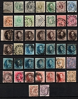 1849-1900 Belgium, Stock of Stamps (Canceled, CV $250)