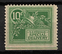 1908 10c Special Delivery Stamp, United States, USA (Scott E7, CV $140, MNH)