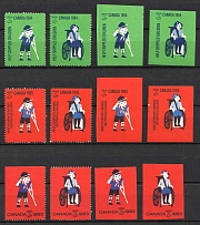 1963-65 Canada, Scouts, Scouting, Scout Movement, Cinderellas, Non-Postal Stamps