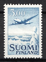 1963 3m Finland, Airmail (Mi. 579 x I, CV $30, MNH)