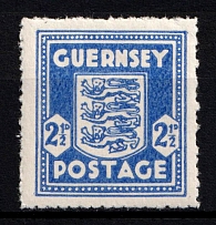 1944 2.5d Guernsey, German Occupation, Germany (Mi. 3 a, Ultramarine Color, CV $40, MNH)