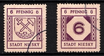 1945 Niesky (Oberlausitz), Germany Local Post (Mi. 14 - 15, Full Set, Canceled, CV $30)
