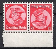 1933 12pf Third Reich, Germany (Pair Tete-Beche, CV $50, MNH)
