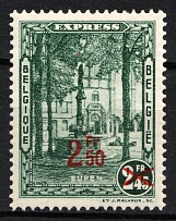 1932 2.5fr Belgium, Special Delivery Stamp (Sc. E6, CV $70, MNH)