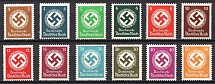 1934 Third Reich, Germany, Official Stamps (Mi. 132 - 143, Full Set, CV $60)