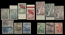 Worldwide Air Post Stamps and Postal History - Soviet Union - 1938-39, North Pole Flight, 2nd Trans-Atlantic Flight, Papanin's Expedition and Flight to Far East, four complete issues, the total is 14 stamps, full OG, NH, mostly …