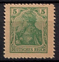 1902 5pf German Empire, Germany (Mi. 70 P,  Proof, Yellowish Paper, CV $390, MNH)