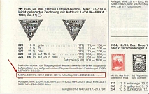 1933 Latvia Airmail 'LATVIA-AFRICA' (25s and 50s INVERTED Watermark, RARE (Mi. 222Z, 223Z), Full Set, CV $1,500+++)