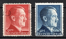 1942 Third Reich, Germany (Mi. 801 A - 802 A, Perf. 12.5, Canceled, CV $110)