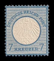 1872 7kr German Empire, Small Breast Plate, Germany (Mi. 10, CV $4,200)