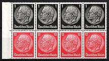 1937-39 Third Reich, Germany, Se-tenant, Zusammendrucke, Block (Mi. H-Bl. 90 B, CV $60, MNH)
