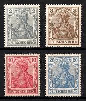 1900 German Empire, Germany (Mi. 68 - 69, 71 - 72, CV $120)