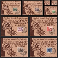 1940 'Winterhilfswerke' ('Winter Relief') Street Collection Campaign, Third Reich, Germany, Souvenir Card (Commemorative Cancellations)
