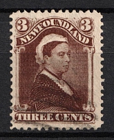 1880-96 3c Newfoundland, Canada (Sc. 52, Canceled, CV $90)