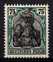 75pf West Army, Overprint 'З. А.' on German Stamps, Russia Civil War