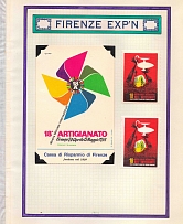 1954 Exhibition, Florence, Italy, Stock of Cinderellas, Non-Postal Stamps, Labels, Advertising, Charity, Propaganda, Postcard (#674)