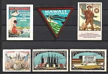 1933 United States, Stock of Cinderellas, Non-Postal Stamps, Labels, Advertising, Charity, Propaganda