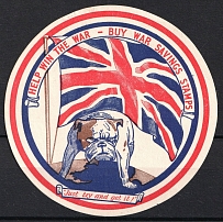 'Help Win the War - Buy War Savings Stamps', WWII, Great Britain, Propaganda
