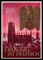 1940 'Danzig is German', Propaganda Postcard, Third Reich Nazi Germany