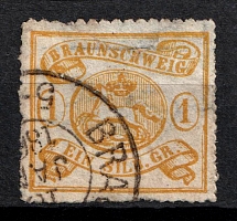 1864 1sgr Braunschweig, German States, Germany (Mi. 14 A, Canceled, CV $230)