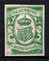 1861 1/3gr Oldenburg, German States, Germany (Mi. 10 a, CV $800)