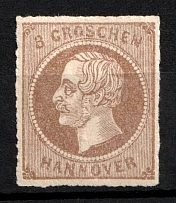 1864 3g Hannover, German States, Germany (Mi. 25 y, Sc. 29, CV $100)
