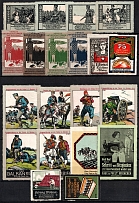 Germany, Military, Army, War, Stock of Rare Cinderellas, Non-postal Stamps, Labels, Advertising, Charity, Propaganda (#55)
