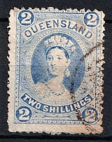 1882-86 2c Queensland, Commonwealth of Australia (Mi. 58 X, Canceled, CV $40)