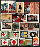 Germany, Red Cross, Stock of Rare Cinderellas, Non-postal Stamps, Labels, Advertising, Charity, Propaganda (#72)