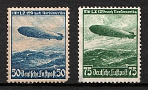 1936 Third Reich, Germany, Airmail (Mi. 606 Y - 607 Y, Full Set, CV $70)