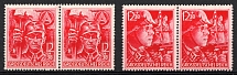 1945 Third Reich, Last Issue, Germany, Pairs (Mi. 909 - 910, Full Set, CV $230, MNH)