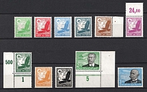1934 Third Reich, Germany, Airmail (Mi. 529 x - 539 x, Full Set, CV $980, MNH)