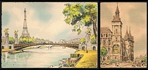 'Alexander III Bridge, Embankment of Flowers and the Clock Tower', Third Reich WWII, German Propaganda, Germany, Field Post, Postcards, Paris