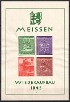 1945 Meissen, Germany Local Post, Souvenir Sheet (Mi. Bl 1, CV $340)