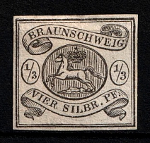1856 1/3s Braunschweig, German States, Germany (Mi. 5, Sc. 5, CV $230)