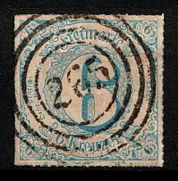 1866 6kr Thurn und Taxis, German States, Germany (Mi. 53, Canceled, CV $50)