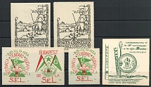 1927-31 Hungary, Scouts, Scouting, Scout Movement, Stock of Cinderellas, Non-Postal Stamps