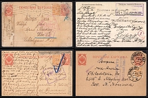 Russian Empire, Russia, Censored Postards