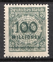 1923 100MM M Weimar Republic, Germany (Mi. 322, 'Flooded Background')