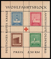 1948 Oldenburg, Germany Local Post, Souvenir Sheet (Mi. Bl. II A, Unofficial Issue, CV $30)