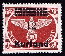 1945 12pf Kurland, German Occupation, Germany (Mi. 4 B V, Signed, CV $70, MNH)