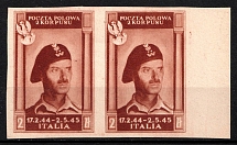 1945 2zl Barletta - Trani, Polish II Corps in Italy, Poland, DP Camp, Displaced Persons Camp, Pair (Wilhelm 4 II a B, Margin, CV $+++)