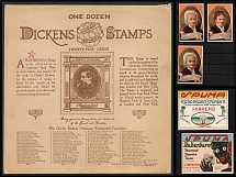 Dickens Cover, Worldwide Postcards, Cover, Stock of Cinderellas, Non-Postal Stamps, Labels, Advertising, Charity, Propaganda (#45)