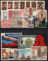 Zeppelins, Airplanes, Germany, Europe, Stock of Cinderellas, Non-Postal Stamps, Labels, Advertising, Charity, Propaganda (#233B)