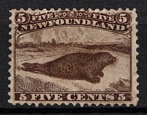1865-70 5c Newfoundland, Canada (SG 26, CV $780)